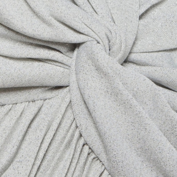 Halston Jody Pleated Midi Dress in Silver, Size 6, NWT - Picture 6 of 16